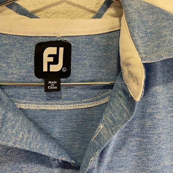 FOOTJOY Heather Blue Golf Polo Shirt Size large - Picture 4 of 5